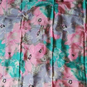 Flora Kung Silk Scarf with flowers